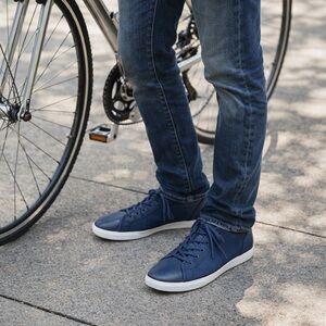 Geox Respira Blue Low Profile Lace Up Sneakers